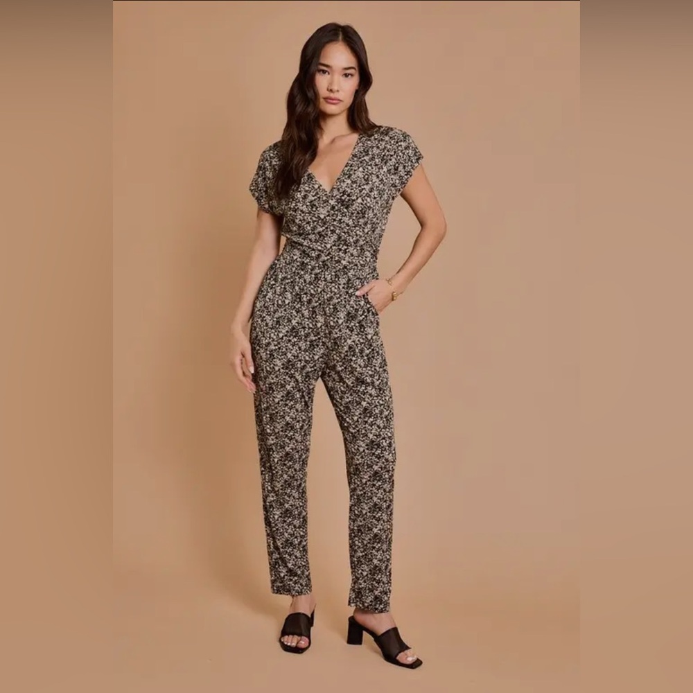 NWT Floral Black Jumpsuit